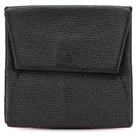 Porte-monnaie Bastia Hermès en cuir Epsom noir