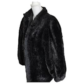 Manteau en  fourrure noire Yves Saint Laurent