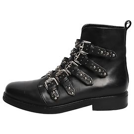 Maje Botines de cuero negro con tachuelas - talla EU 38