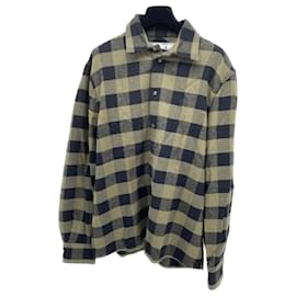 Camicia a quadri Off White verde in cotone M