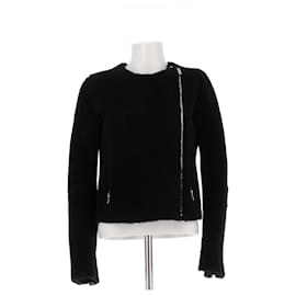 Céline Kurze Wolljacke Marineblau