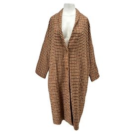 Autre Marque BELLA JONES Check Wool Coat Camel