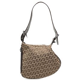 Bolso de hombro Fendi Zucchino beige ostra