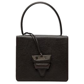 Sac à main Barcelona en cuir texturé marron LOEWE