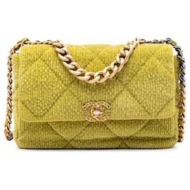 Chanel Verde Grande Flap in Velluto a Coste 19