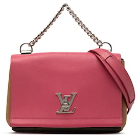 Bolsa Lockme II BB em couro tricolor rosa Louis Vuitton