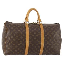 LOUIS VUITTON Borsa Boston Monogram Keepall 50 M41426 LV Auth BA10469