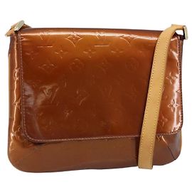 LOUIS VUITTON Borsa Thompson Street Monogram Vernis Bronzo M91124 LV Auth LNZ063