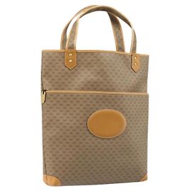 Gucci Borsa tote Micro GG Supreme in PVC beige e oro 002 58 0054 Auth ki6529