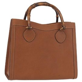 Gucci Bamboo Handtasche aus braunem Leder mit Gold 002 123 0260 Auth 172890
