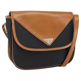 Borsa a Spalla SAINT LAURENT PVC Nero Oro Auth fm5208