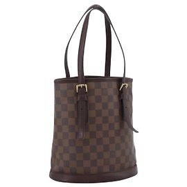 LOUIS VUITTON Damier Ebene Marais Schultertasche N42240 Auth LV ka2686