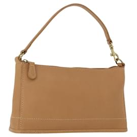 Pochette a Mano Coach PVC Beige Oro Auth 172805