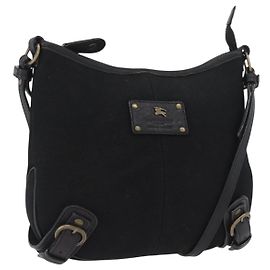 Borsa a Spalla Burberry in Tela e Pelle Nera Auth fm5219