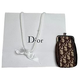 Bolso Vintage Dior Oblique Monogram Beige Marrón