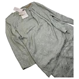 Abito Astratto Vintage Givenchy Grigio Turchese L