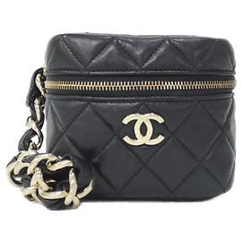 Pochette in pelle di agnello nero Chanel AP2803