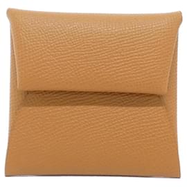 Porte-monnaie Bastia Hermès en cuir Epsom doré