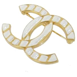 Chanel Gold- und Weißbrosche