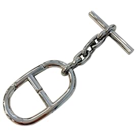 Hermes Chaine d'Ancre Silver Rhodium Charm Key Ring - Hermès