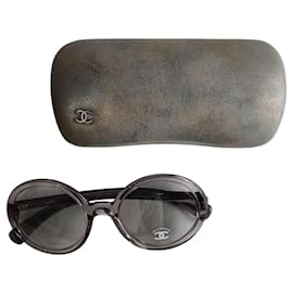 Chanel Sonnenbrille rund grau