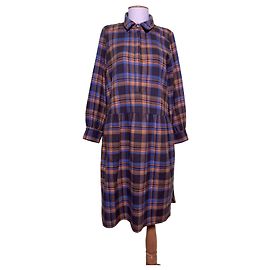 Autre Marque Maria de la Orden Karo-Baumwollkleid