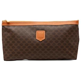Céline Clutch in tela rivestita Macadam marrone Celine