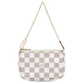 Mini Pochette Accessoires Damier Azur Blanc Louis Vuitton