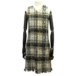 CHANEL KLEID P62392V47991 38 M MEHRFARBIGES TWEED KAROKLEID 2000ER