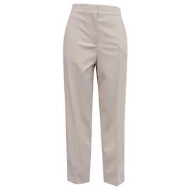 Proenza Schouler Hochtaillierte Karottenhose aus Weißer Wolle