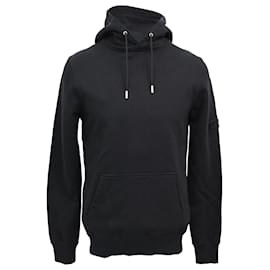 Schwarzer Baumwoll-Hoodie mit Dior-Logo-Patch