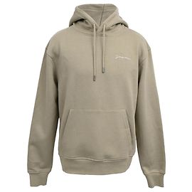 Jacquemus Le Sweatshirt Brodé Hoodie aus beigem Baumwollstoff