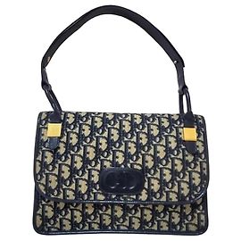 Christian Dior Oblique Trotter Handtasche Marineblau