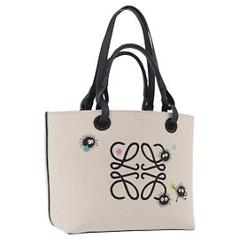 LOEWE - Borsa Susuwatari di Studio Ghibli La Città Incantata in tela crema Auth 167021SM