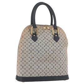 LOUIS VUITTON Monogram Mini Alma Hoch Handtasche Blau M92202 LV Auth LNZ461
