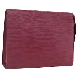 LOUIS VUITTON Poche Toilette Epi 19 Fucsia M41080 Auth LV LNZ366