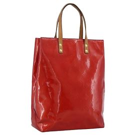 LOUIS VUITTON Monogram Vernis Reade MM Borsa a Mano Rossa M91086 LV Auth 173446