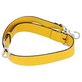 FENDI Cintura in Pelle per Spalla 35,4""-43,3"" Gialla Auth LNZ434