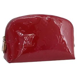 LOUIS VUITTON Pochette Cosmetica Vernis Rosa Indiano M90009 LV Auth LNZ362