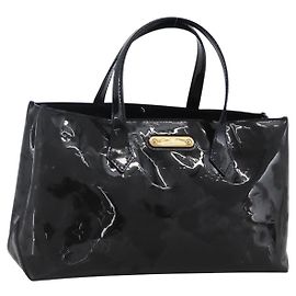 LOUIS VUITTON Borsa Wilshire PM Monogram Vernis Blu Infini M91451 LV Auth 173434