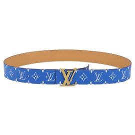 LOUIS VUITTON Gürtel Monogramm LV bedruckte Initialen 40 MM Blau M8460 Auth 166253SAM