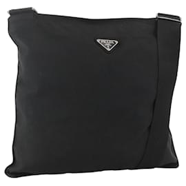 Borsa a Spalla PRADA Nylon Nero Argento Autentica 172683