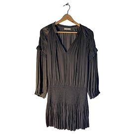 Vestido mini KIKO Ulla Johnson de seda gris oscuro