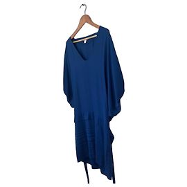 Blaues Viscose Kleid von Diane Von Furstenberg
