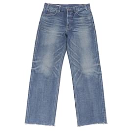 Pantalones de mezclilla de algodón con botón Celine - Céline
