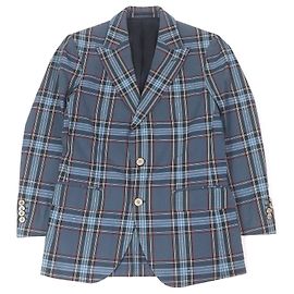 Autre Marque Blazer in cotone e lino a quadri tartan Gabriele Pasini