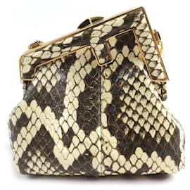 Pochette a catena Fendi FENDI FIRST NANO in pitone