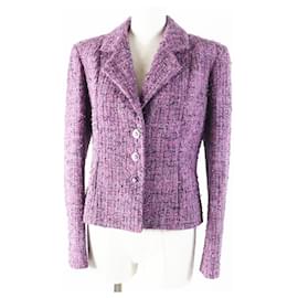 Chaqueta de acrílico y poliéster con botón de león Chanel 22P