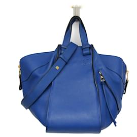 Borsa a mano Hammock Medium Loewe in pelle blu