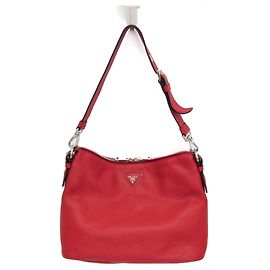 Prada Damen Leder Schultertasche